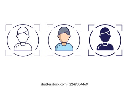 User focus icon vector illustration