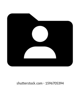 user folder icon isolated sign symbol vector illustration - high quality black style vector icons
