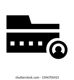 user folder icon isolated sign symbol vector illustration - high quality black style vector icons
