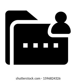 user folder icon isolated sign symbol vector illustration - high quality black style vector icons

