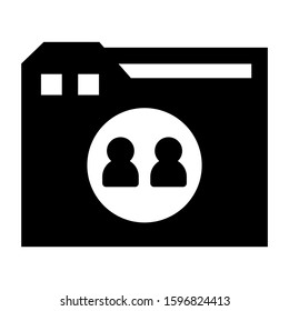 user folder icon isolated sign symbol vector illustration - high quality black style vector icons
