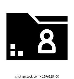 user folder icon isolated sign symbol vector illustration - high quality black style vector icons
