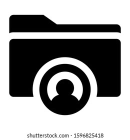 user folder icon isolated sign symbol vector illustration - high quality black style vector icons

