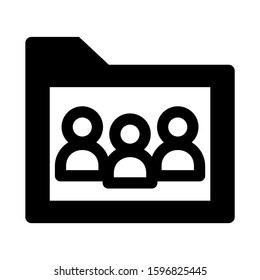 user folder icon isolated sign symbol vector illustration - high quality black style vector icons
