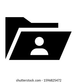 user folder icon isolated sign symbol vector illustration - high quality black style vector icons
