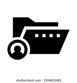 user folder icon isolated sign symbol vector illustration - high quality black style vector icons
