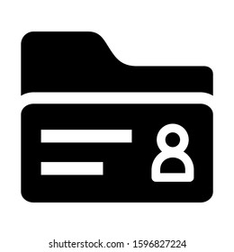 user folder icon isolated sign symbol vector illustration - high quality black style vector icons
