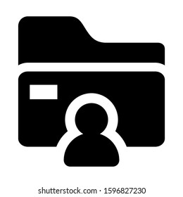 user folder icon isolated sign symbol vector illustration - high quality black style vector icons

