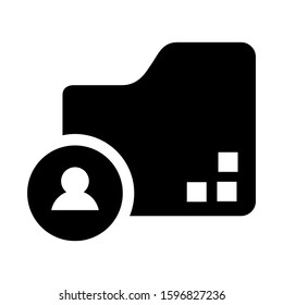 user folder icon isolated sign symbol vector illustration - high quality black style vector icons
