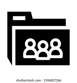 user folder icon isolated sign symbol vector illustration - high quality black style vector icons
