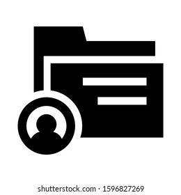 user folder icon isolated sign symbol vector illustration - high quality black style vector icons
