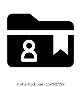 user folder icon isolated sign symbol vector illustration - high quality black style vector icons

