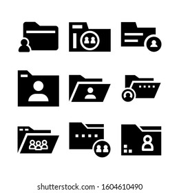 user folder icon isolated sign symbol vector illustration - Collection of high quality black style vector icons
