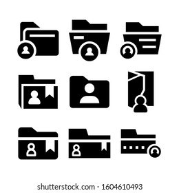 user folder icon isolated sign symbol vector illustration - Collection of high quality black style vector icons
