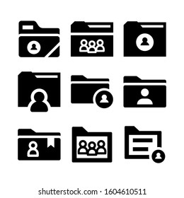 user folder icon isolated sign symbol vector illustration - Collection of high quality black style vector icons
