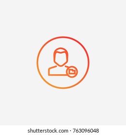 User folder icon.gradient illustration isolated vector sign symbol
