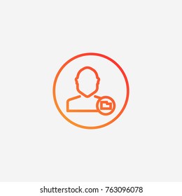User folder icon.gradient illustration isolated vector sign symbol