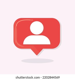 user follower icons social media isolated on soft background