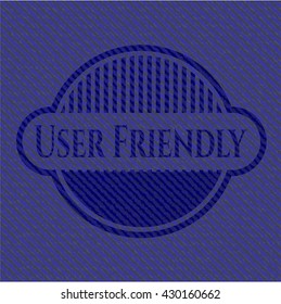 Etiqueta fácil de usar con textura de denim