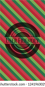 User Friendly christmas style emblem.