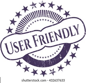 User Friendly grunge style stamp