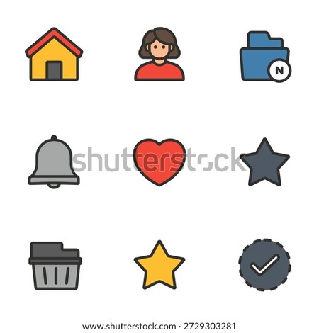 User Friendly Icon Set for Home and Personal Management