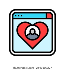 vetor de ícone de cor da interface amigável do usuário. sinal de interface amigável do usuário. ilustração de símbolo isolado