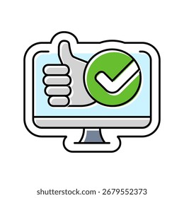 user friendly interface color icon vector. user friendly interface sign. isolated symbol illustration