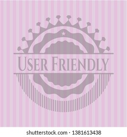 User Friendly realistic pink emblem