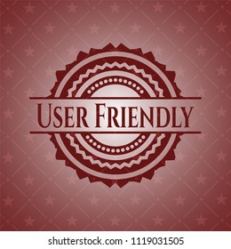 User Friendly red emblem. Vintage.
