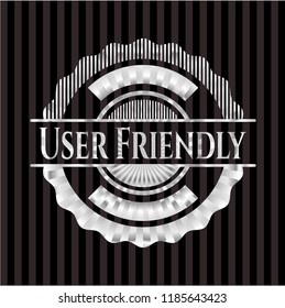 User Friendly silver shiny emblem