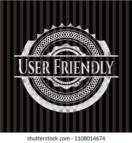 User Friendly silvery emblem or badge