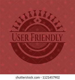 User Friendly vintage red emblem