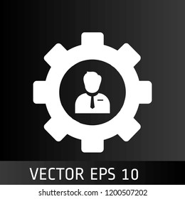 User in gear icon design vector