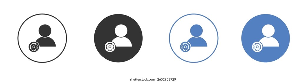 User gear icon logo graphic designs