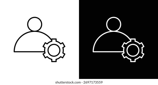User gear icon for template logo, vector designs.