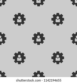 user in gear, man icon vector, can be used for web and mobile design seamless pattern