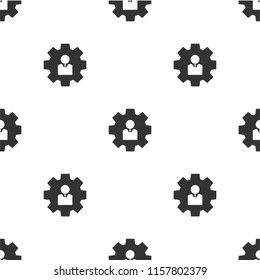 user in gear, man icon vector, can be used for web and mobile design seamless pattern