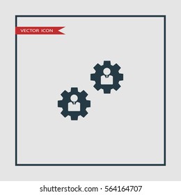 user gear settings icon vector, can be used for web and mobile design.