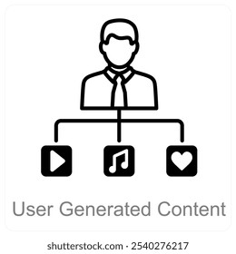 User Generated Content icon concept