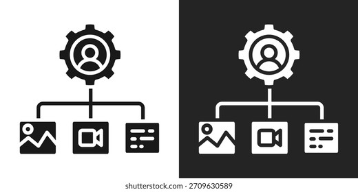 User Generated Icon In Black And White Glyph Style