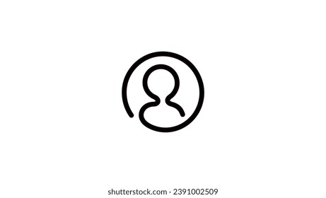 user geometric icon, simple geometric black logo 