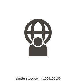 User, global vector icon. Simple element illustrationUser, global vector icon. Material concept vector illustration.