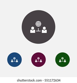 user globe connection vector icon , can be used for web and mobile design