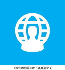 user globe icon illustration isolated vector sign symbol