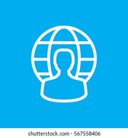 user globe icon illustration isolated vector sign symbol