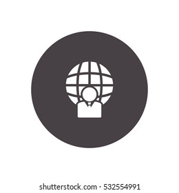 user globe icon vector, can be used for web and mobile design