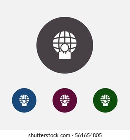 user globe icon vector, can be used for web and mobile design.