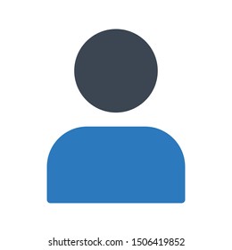 user glyph colour vector icon