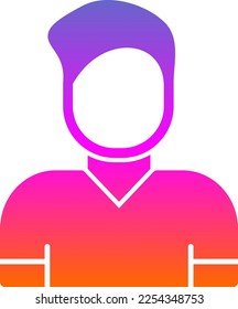 User Glyph Gradient Vector Icon Design